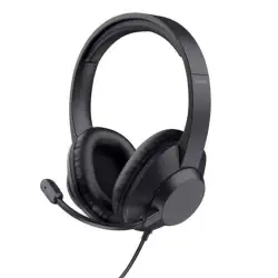 (25461) TRUST AURICULARES AYDA MAX ADAPTADOR USB-C/USB-A CON MICRÓFONO FLEXIBLE AJUSTABLE NEGRO