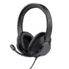 (25461) TRUST AURICULARES AYDA MAX ADAPTADOR USB-C/USB-A CON MICRÓFONO FLEXIBLE AJUSTABLE NEGRO