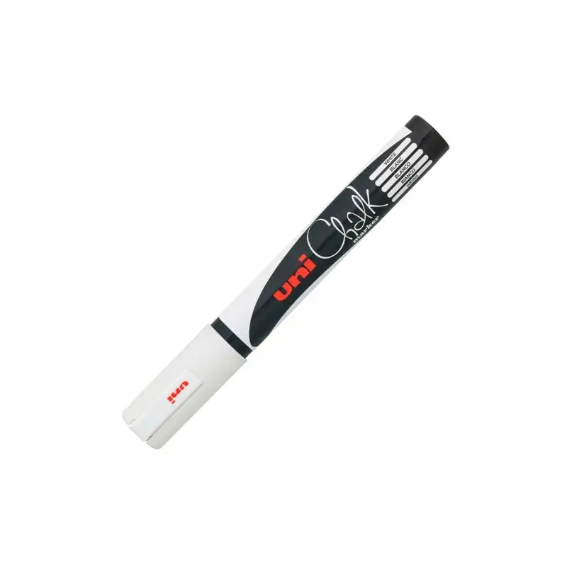 (264614000) UNIBALL MARCADOR DE TIZA LÍQUIDA CHALK PWE-5M BLANCO CAJA 6 UD