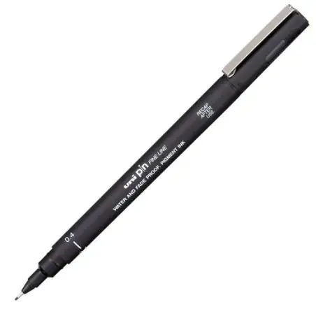(289165000) UNIBALL ROTULADOR CALIBRADO PIN-200(S) 0.4 NEGRO CAJA 12 UD
