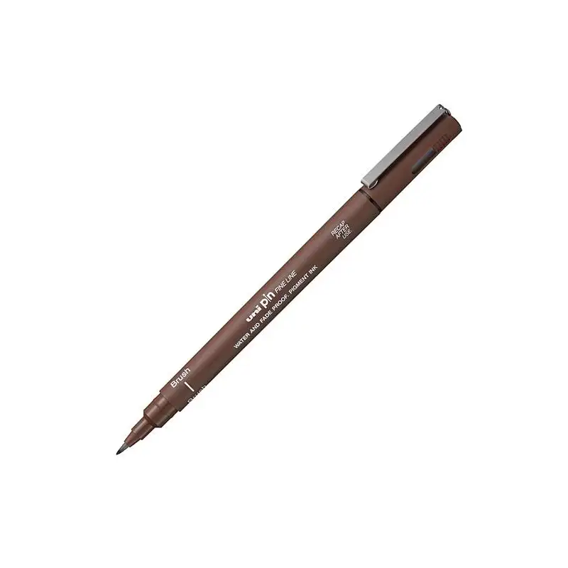 (289355000) UNIBALL ROTULADOR CALIBRADO PIN-200(S) BR PUNTA PINCEL SEPIA CAJA 12 UD