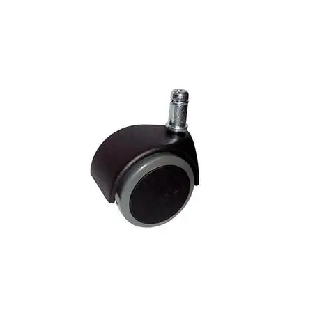 (ACCRUC5) JUEGO DE 5 RUEDAS NYLON PARA SILLA PERNO 11MM NEGRO