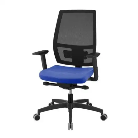 (MAA/BRF/EB) UNISIT SILLA MELANIA GIRATORIA SINCRO CON TRASNLAP REPOSABRAZOS AJUSTABLES RESPALDO MALLA NEGRO Y ASIENTO ACOLCH...