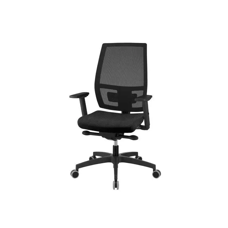(MAA/BRF/EN) UNISIT SILLA MELANIA GIRATORIA SINCRO CON TRASNLAP REPOSABRAZOS AJUSTABLES RESPALDO MALLA NEGRO Y ASIENTO ACOLCH...