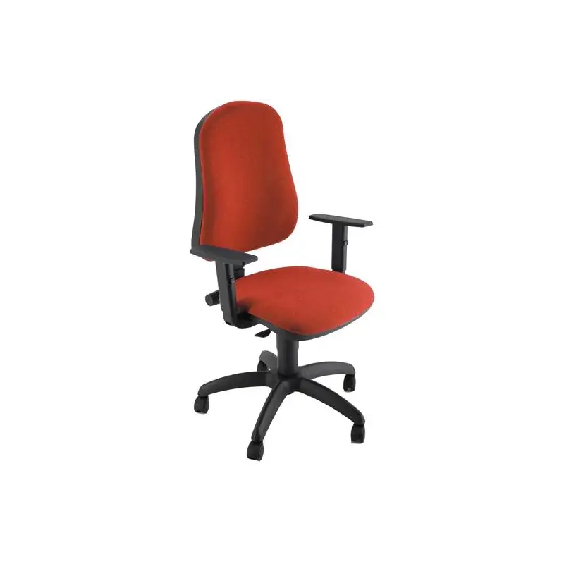 (SICP/BRF/ER) UNISIT SILLA ADMINISTRATIVA CP SIMPLE REPOSABRAZOS AJUSTABLES INCLUIDOS - ROJO