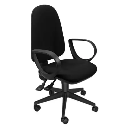 (TMSY/BRJ/EN) UNISIT SILLA ADMINISTRATIVA SINCRO TEAM NEGRA REPOSABRAZOS FIJOS