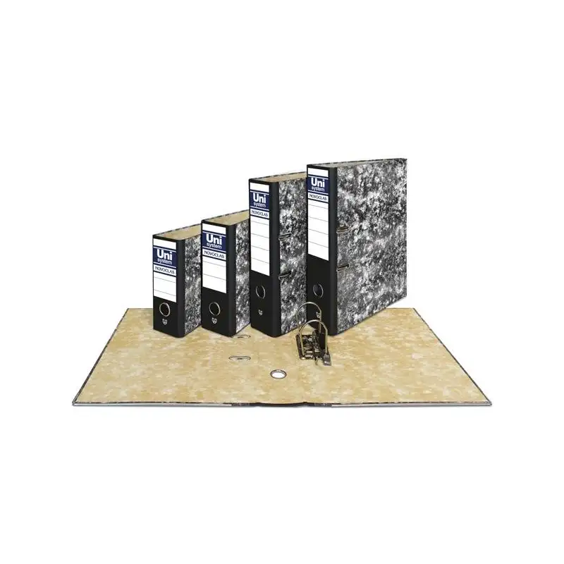 (093879) UNISYSTEM ARCHIVADOR PALANCA NOVOCLAS 65MM FOLIO RADO CARTÓN FORRADO NEGRO