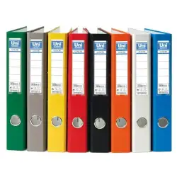 (92373) UNISYSTEM ARCHIVADOR PALANCA COLOR 45MM CANTONERA LARGA FOLIO CARTÓN FORRADO PP GRIS