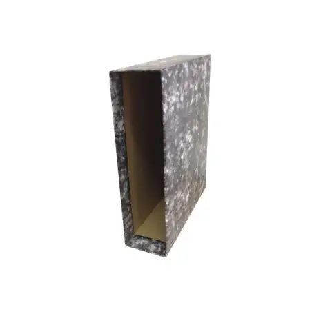 (93740) UNISYSTEM CAJETÍN PARA ARCHIVADOR PALANCA NOVOCLÁS 65MM CUARTO APAISADO CARTÓN FORRADO NEGRO