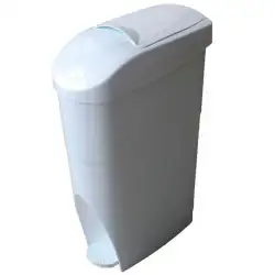 (38979) CONTENEDOR HIGIÉNICO FEMENINO CON PEDAL 18L BLANCO