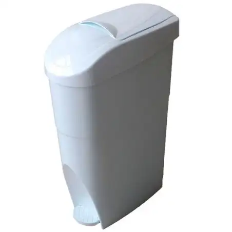 (38979) CONTENEDOR HIGIÉNICO FEMENINO CON PEDAL 18L BLANCO