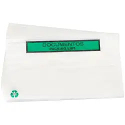 (00720) SOBRE DOCUMENTOS PACKING LIST 240X135 MM CAJA 100 UD 100% RECICLABLE