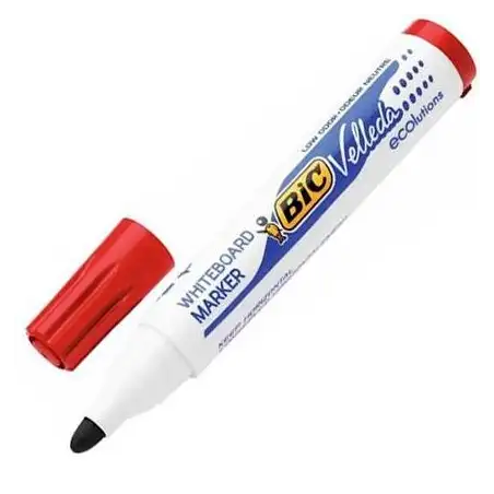 (904939) VELLEDA MARCADOR PIZARRA BLANCA ECOLUTIONS 1701 PUNTA REDONDA ROJO CAJA 12 UD