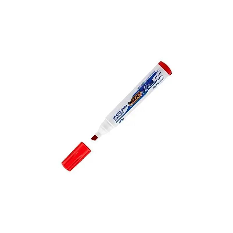 (904948) VELLEDA MARCADOR PIZARRA BLANCA ECOLUTIONS 1751 PUNTA BISELADA ROJO CAJA 12 UD