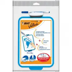 (841360) VELLEDA PIZARRA BLANCA 19X26 SCHOOL 19X26CM CON BORRADOR Y ROTULADOR AZUL