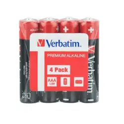 (49500) VERBATIM PILAS ALCALINAS AAA - LR03 - RETRACTILADA PACK 4 UDS