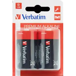 (49923) VERBATIM PILAS ALCALINAS D - LR20 - PACK 2 UDS