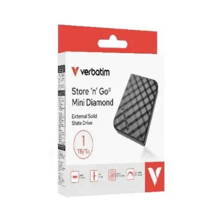 (32025) VERBATIM DISCO DURO EXTERNO SSD STORE 'N' GO MINI 1TB USB-C 3.2 NEGRO