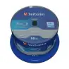 (43838) VERBATIM BD-R BLU-RAY 25GB 6X SPEED DATALIFE WHITE BLUE SURFACE- 50 PACK