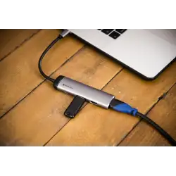 (49140) VERBATIM HUB MULTIPUERTO USB-C / 2XUSB 3.0 / HDMI CARGA USB-C PLATA