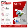 (0101DIN25/100R) YOSAN FUNDAS DE PLASTIFICAR 2X125 MICRAS BRILLO A4 CAJA 100 UD ROJA