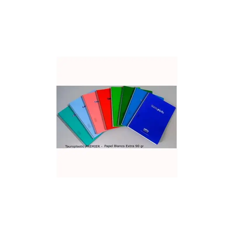 (62805-90) ZORRILLA CUADERNO ESPIRAL TAUROPLASTIC 80H FOLIO 90GR 5X5 T/ PP COLORES SURTIDOS