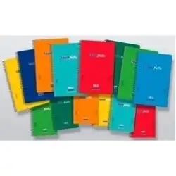 (6285-90) ZORRILLA CUADERNO ESPIRAL TAUROPLASTIC 80H FOLIO 90GR 4X4 T/ PP COLORES SURTIDOS
