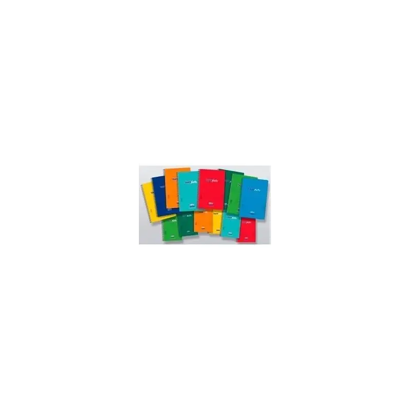 (6487-90) ZORRILLA CUADERNO ESPIRAL TAUROPLASTIC 80H CUARTO 90GR PAUTA 3.5 T/ PP COLORES SURTIDOS