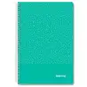(IMP0103) IMPREX CUADERNO ESPIRAL TAPA PP FOLIO 80H 90GR 4X4 VERDE