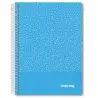 (IMP0105) IMPREX CUADERNO ESPIRAL TAPA PP A5 80H 90GR 4X4 AZUL