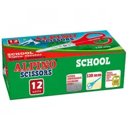 (PT0001) ALPINO TIJERAS ESCOLARES SCHOOL ESPECIAL ACERO INOXIDABLE C/SURTIDOS
