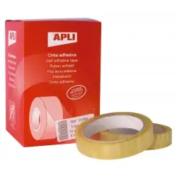 (11266) APLI CINTA ADHESIVA TRANSPARENTE ROLLO 19MM X 66M PACK 8 UD