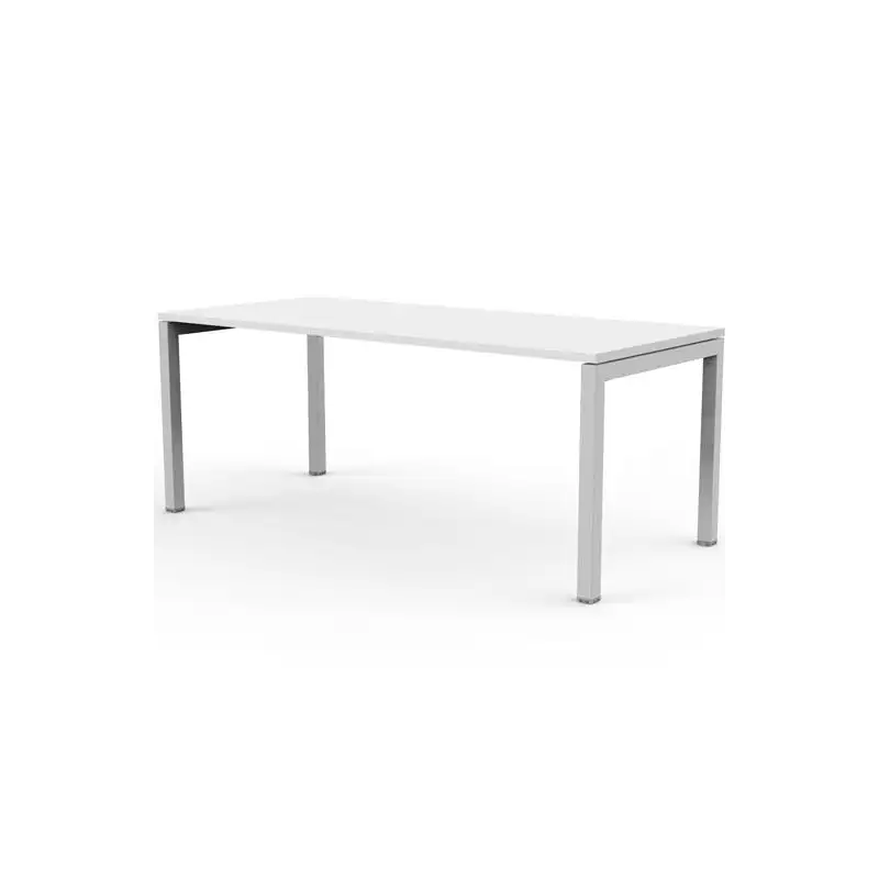 (665-3) ARTEXPORT MESA ESCRITORIO VENERE 180 CON 4 PATAS DE METAL 40X40MM TABLERO 22MM BLANCO