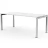 (665-3) ARTEXPORT MESA ESCRITORIO VENERE 180 CON 4 PATAS DE METAL 40X40MM TABLERO 22MM BLANCO