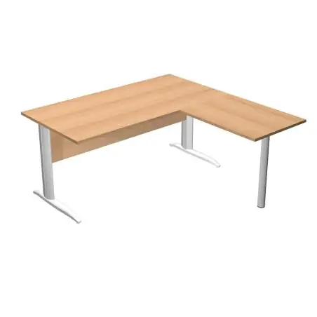(ML002M-C) ARTEXPORT MESA ESCRITORIO PRESTO CON PATAS METAL 140 + ALA LATERAL 79X60 ROBLE