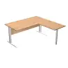 (ML002M-C) ARTEXPORT MESA ESCRITORIO PRESTO CON PATAS METAL 140 + ALA LATERAL 79X60 ROBLE
