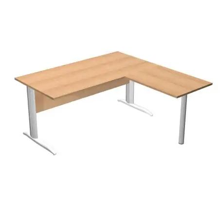 (ML003M-RO) ARTEXPORT MESA ESCRITORIO PRESTO CON PATAS METAL 160 + ALA LATERAL 79X60 ROBLE