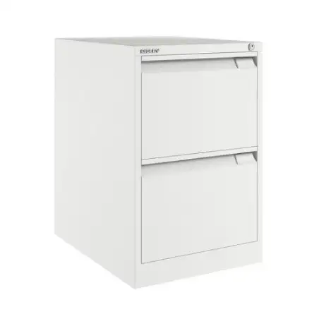 (1623D-BA5) BISLEY ARCHIVADOR METÁLICO BS1623 PREMIUM 2 CAJONES FOLIO CARPETAS COLGANTES MULTIFORMATO FONDO 62CM BLANCO