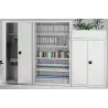 (BMEB1980E-7035) ARMARIO ALTO GRIS PUERTAS BATIENTES 198X120X45 4B