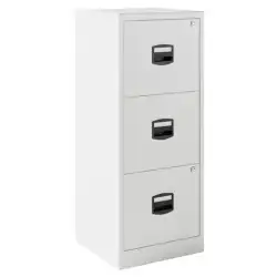 (PFA3F-BA5) BISLEY ARCHIVADOR METÁLICO PFA 3 CAJONES A4 FONDO 40CM BLANCO