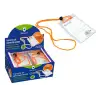 (318671) BISMARK TARJETA DE IDENTIFICACIÓN VERTICAL 70X105 MM C/CORDÓN NARANJA -25U-