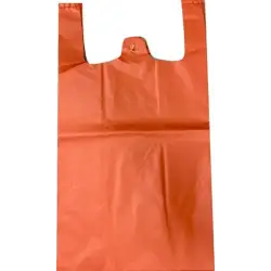 (54188) BOLSA DE ASA ANÓNIMA 42X53CM 50 MICRAS 70% RECICLADO NARANJA PAQUETE 1KG