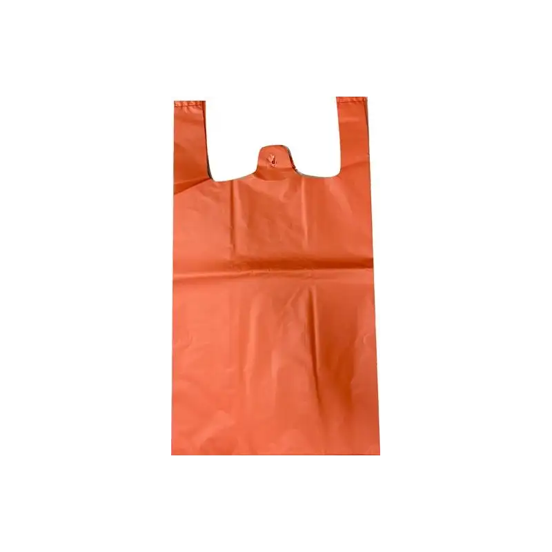 (54188) BOLSA DE ASA ANÓNIMA 42X53CM 50 MICRAS 70% RECICLADO NARANJA PAQUETE 1KG