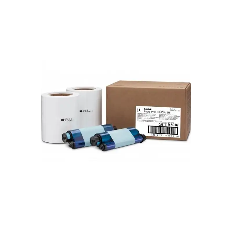 (3968377) KODAK PAPEL TÉRMICO 305/6R 2 ROLLOS X TOTAL 640/320 FOTOS DE 10X15/15X20 PARA IMPRESORA 305