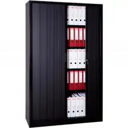 (ET410/4S-AV1) ARMARIO METÁLICO DOS PUERTAS PERSIANA CORREDERAS 100X45X198 CM (ANCHO X FONDO X ALTO) INCLUYE 4 BALDAS ACABADO...