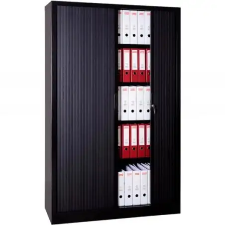 (ET410/4S-AV1) ARMARIO METÁLICO DOS PUERTAS PERSIANA CORREDERAS 100X45X198 CM (ANCHO X FONDO X ALTO) INCLUYE 4 BALDAS ACABADO...
