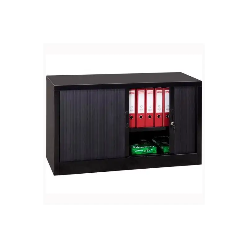 (SDC/FP.1010.A) ARMARIO METÁLICO DOS PUERTAS PERSIANA CORREDERAS 100X45X100 CM (ANCHO X FONDO X ALTO) INCLUYE 2 BALDAS ACABAD...