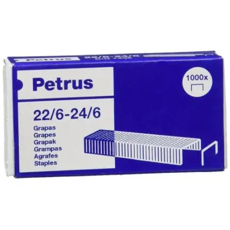 (55723) PETRUS GRAPAS 22/6-24/6 GALVANIZADAS -CAJA DE 1000 -25U-
