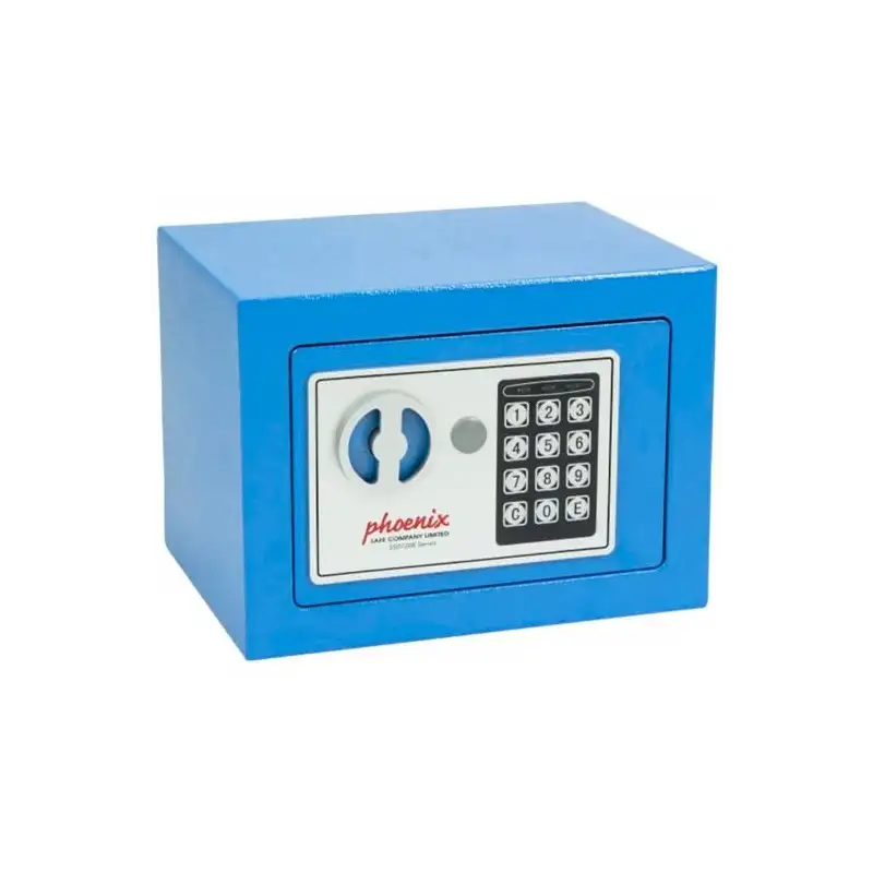 (SS0721EB) PHOENIX CAJA DE SEGURIDAD COMPACT HOME OFFICE 170X230X170MM 5L CERRADURA ELECTRÓNICA AZUL