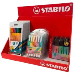 (2528/0) STABILO BANDEJA EXPOSITORA SURTIDO POINT 88 + BOSS ORIGINAL PASTEL + SWING COOL PASTEL
